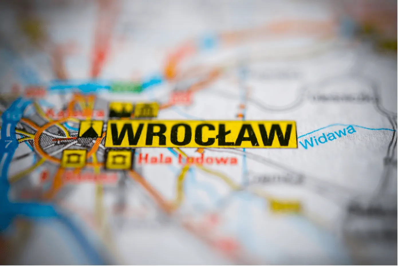 Map Poland Wroclaw
