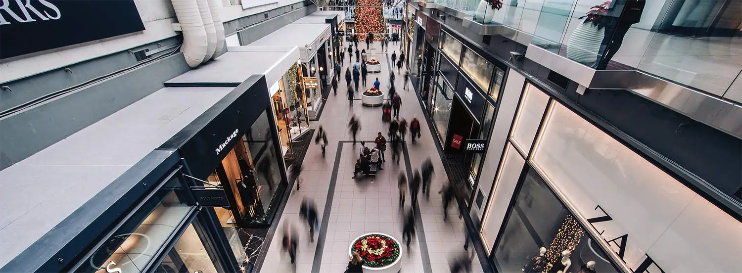 Shopping mall on a high street