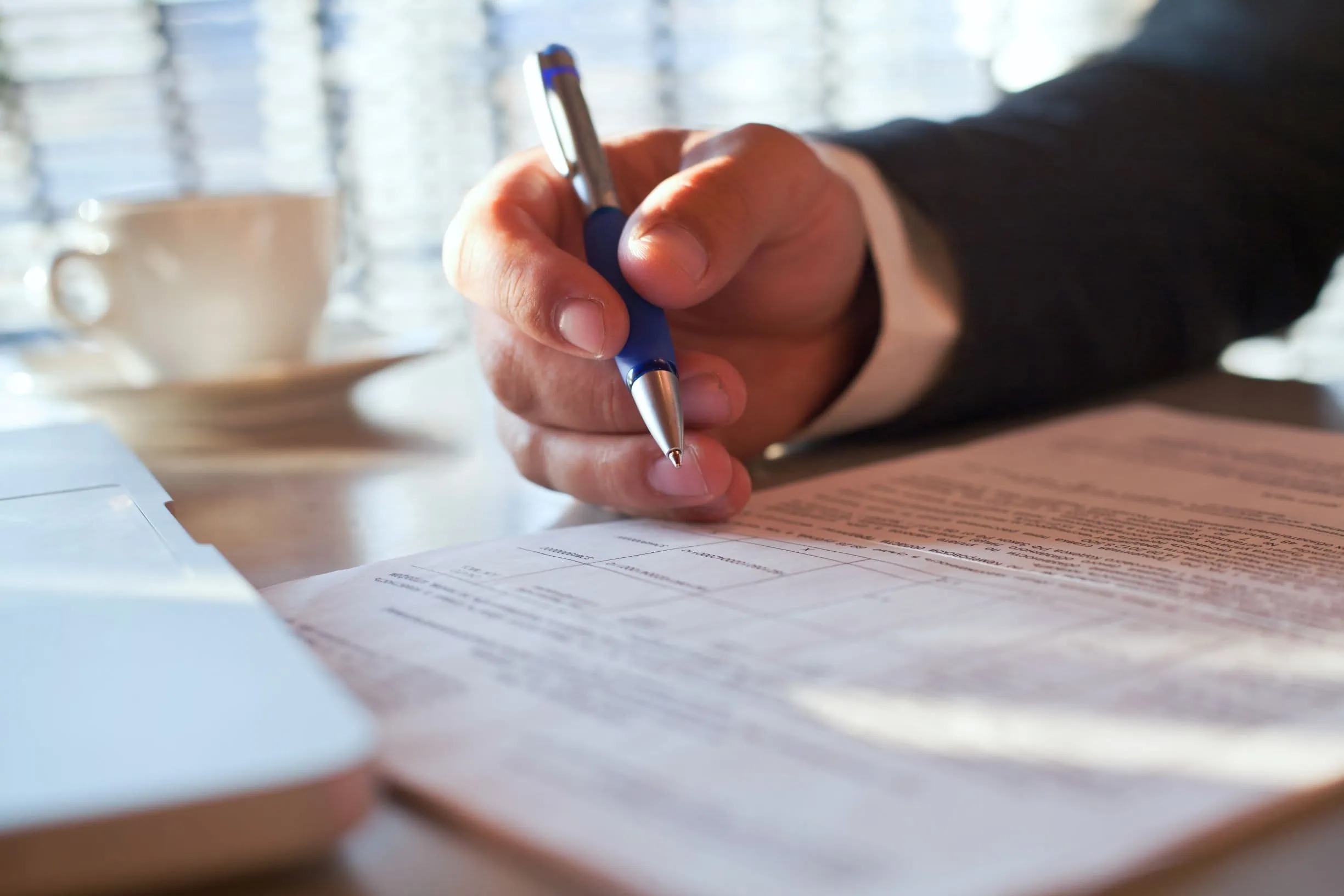 Contract and pen