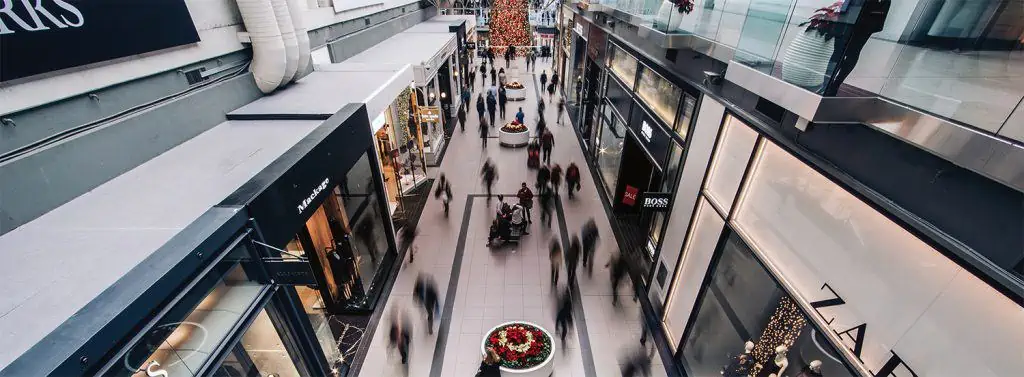Shopping mall on a high street